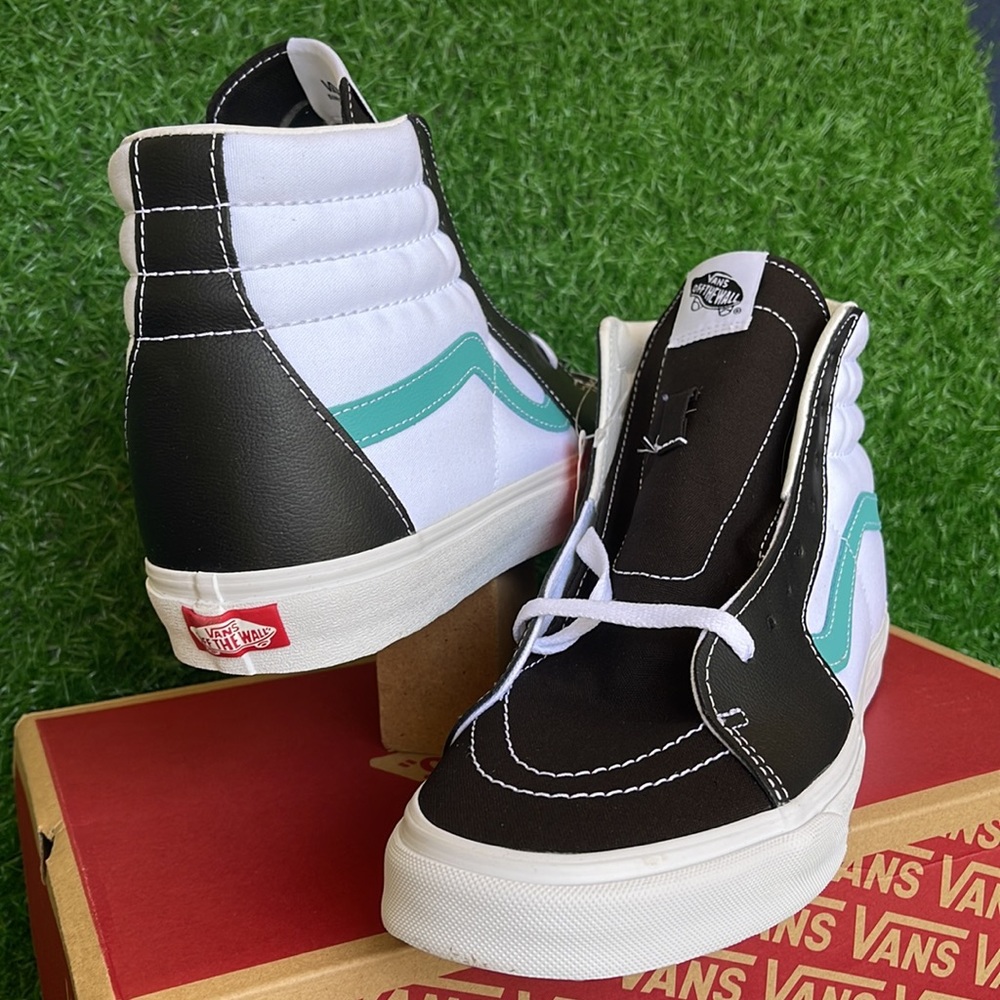 Vans Sk8-Hi Classic Sport Black/True White Leather Womens sneakers - Picture 10 of 16